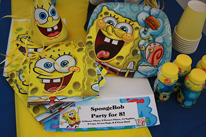 photo of Sponge Bob Square Pants party decorations.
