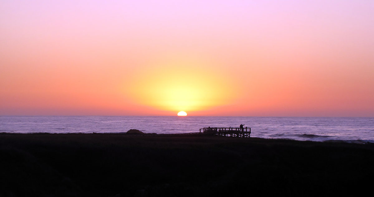 Sunsets in Fort Bragg CA photo showing a beautiful sunset above the Pacific Ocean near Fort Bragg CA